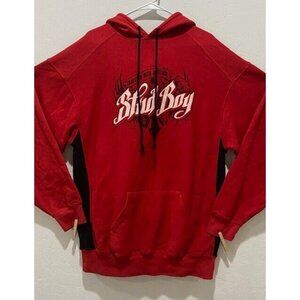 EUC Men's "Stud Boy" Drawstring Heavy Hoodie Size XL Long Sleeve Red